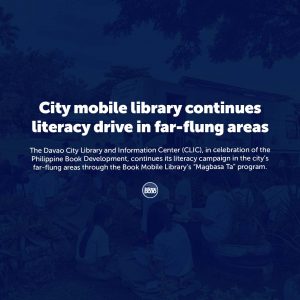 Byaheng DO30 City mobile library continues literacy drive in far-flung areas
